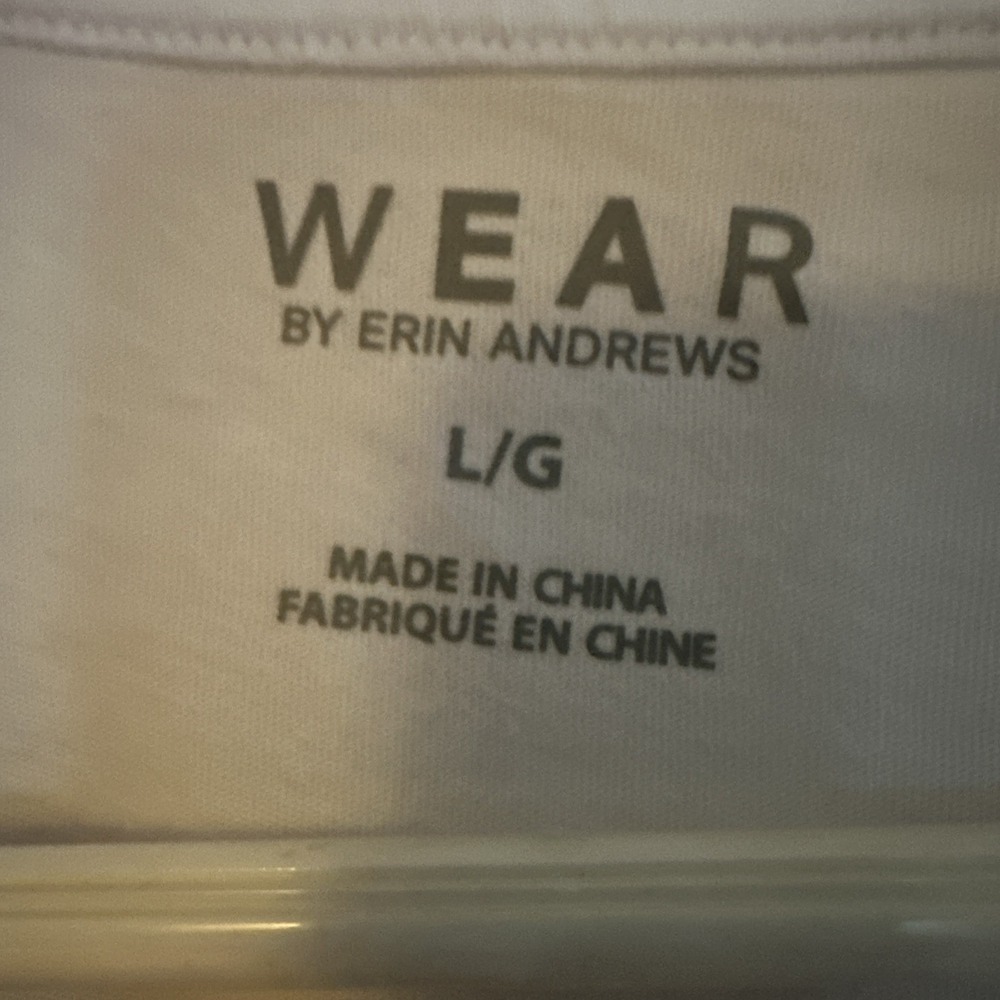 Women WEAR by Erin Andrews White Baltimore Orioles Long Sleeve Cropped Tee Large - Picture 2 of 4